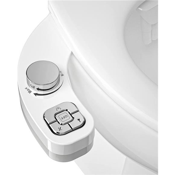 Bidet Attachment for Toilet, Dual Nozzle (Frontal and Rear Wash) Non-Electric - Picture 1 of 6